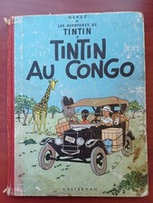 Tintin au Congo - 4ème plat B9 - 1954 - Casterman - cote BDM 130€