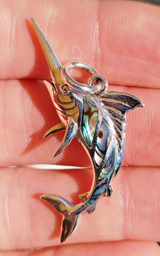 77g pendentif espadon - pendentif,