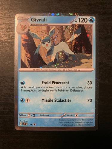 Carte pokémon holo givrali - carte,