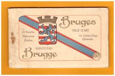 BRUGGE / BRUGES (BELGIUM) ANTIQUE NOTEBOOK of 10 postcards circa 1930