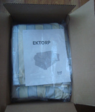 IKEA EKTORP 2-seat Sofa Bed Cover Sofabed Slipcover ORLUNDA BLUE CREAM Striped