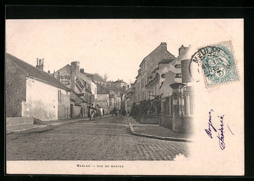 Cpa meulan rue - meulan,, de