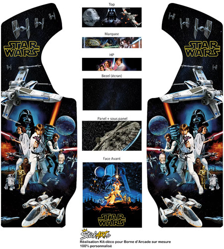 Stickers borne arcade - borne, star