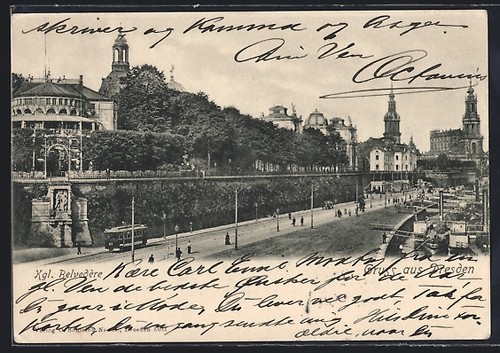 Carte postale dresde - carte, dresde,