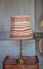 Bedside lamp, table lamp, vintage table lamp, brass lamp with j-shade