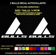 2 BULLS  autocollant  Véritable decal autocollant STICKERS  IMPERMÉABLE.