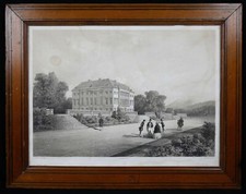 Augustus ANASTASI (1820-1889) View of Frohsdorf Castle Austria pitchpin frame