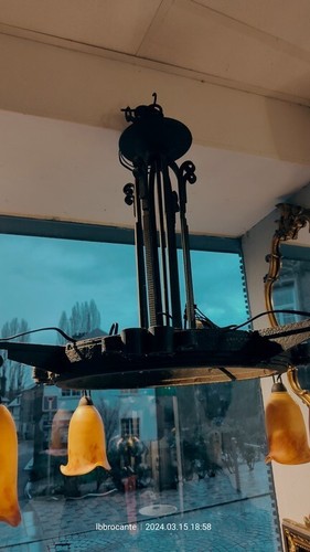 Suspension art deco tulipes - suspension,