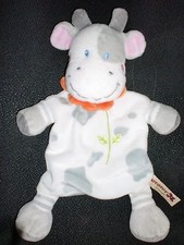 Doudou plat vache blanche