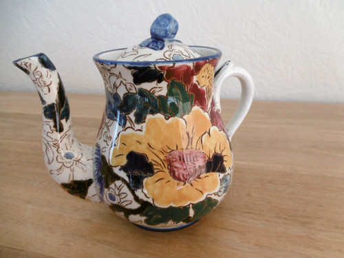 Theiere faience gien decor - faience,
