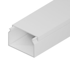 Goulotte électrique PVC blanc 40x25mm – 2m – EDO TECHNIC – Fixation à vis