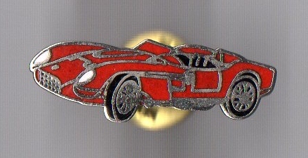 Pin red convertible car - pin's,