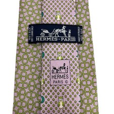 Hermes Men's Recent Tie Chaine D'ancre Wise Owls Stars & Moon Silk 3 5/8" x 58"