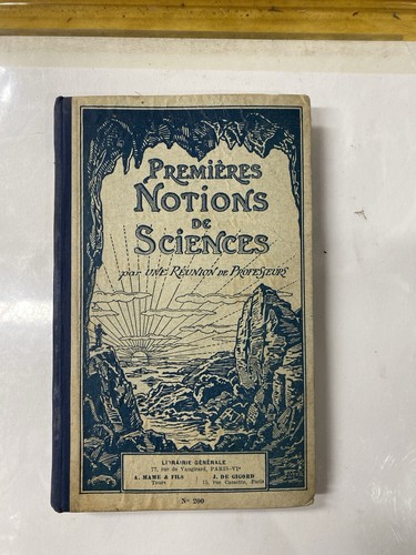 Premières notions sciences - notions, de
