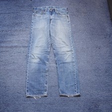 Vintage Levis 503 Jeans Mens W33 L33 Faded Light Blue Denim Straight Leg Zip Fly