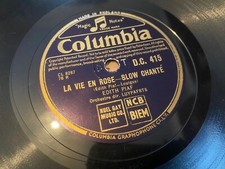 EDITH PIAF : LA VIE EN ROSE / UN REFRAIN COURAIT DAN LA RUE.  UK. 78.rpm (1947)