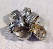 LOT OF 6 SILVER METAL CURTAIN RINGS