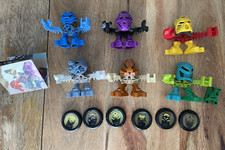 McDonalds Lego Bionicle 2001 Complete Set of 6 with insert (green leg replaced)