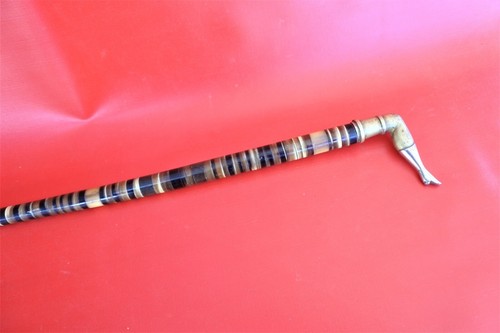 Canne ancienne pommeau jambe