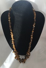 LONG COLLIER "OEIL DE TIGRE"