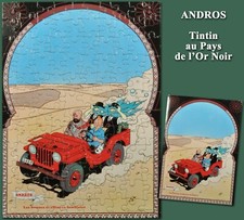 Andros 1981, Tintin in the Land of Black Gold cover drawing puzzle