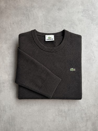 Pull lacoste marron foncé - lacoste,
