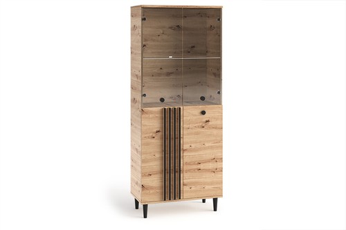 Commode porte vitrée - , vitrine