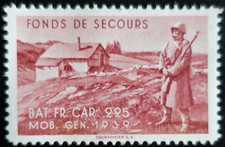 WW2 - SUISSE - VIGNETTE  FONDS