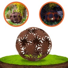 Décoration de jardin pour extérieur boule décorative SOLEIL rouille lampes ex...