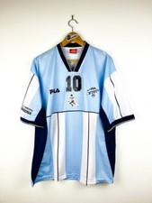 ARGENTINA 2001 SPECIAL TESTIMONIAL FOOTBALL SHIRT SOCCER JERSEY #10 MARADONA VTG
