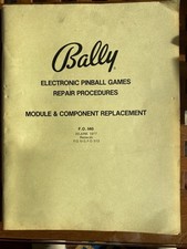 BALLY Jeux de flipper notice