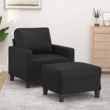 Fauteuil avec repose-pied Gris