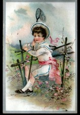 PARIS I°: IMAGE Chromo SCHWAB Shop Cleaning / CHILD BUTTERFLY HUNTING