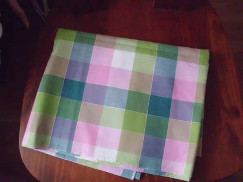 Coupon tissu carreaux - coupon,