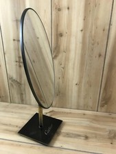 Authentic Cartier Brass Tabletop Luxury Mirror Decor Oval Collectible Elegant