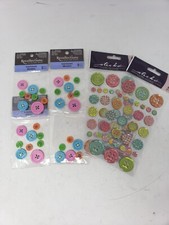 Recollections/ EK success Sticko Dimensional Button Stickers Pink Blue Green