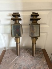 Ancien Paire Lampe Fiacre