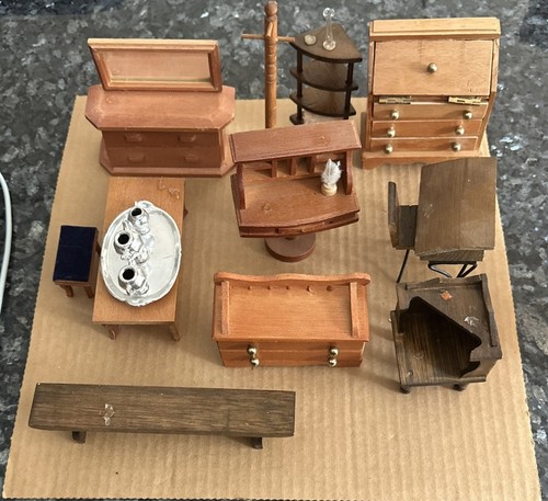 Vintage doll house furniture - house,