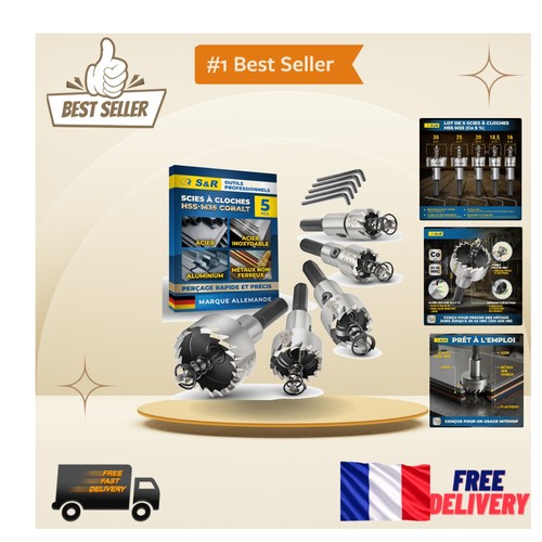 Coffret 5 scies - scies, cloches