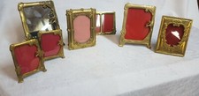 Very nice lot of rare art deco style photo frames and mirror, bronze 