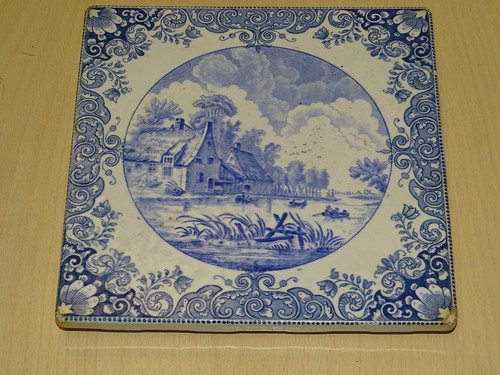 Ancien dessous plat faience - en,