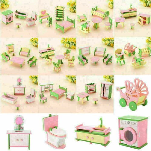 Meubles maison poupée bois - poupée,