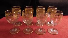 Set of 8 Baccarat Crystal Liquor Glasses Recamier Model (Sevigné)