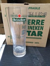 6 verres bière Heineken star