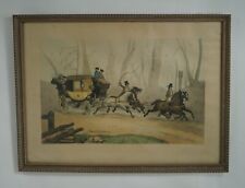 19th Century “Chaise de Posle” by Victor Jean Adams (Color Lucas Lithograph) 22”