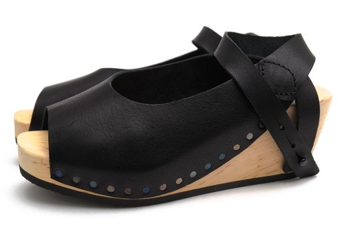 Sandales compensées cuir - sandales,