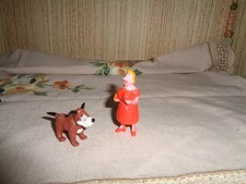 lot of 2 TINTIN figures. ESSO . belvision 1973 no schleich