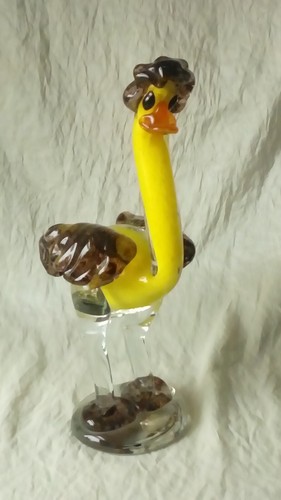 Autruche oiseau cristal - oiseau, en