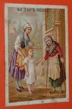 CHROME 1890-1900 AU CARPET ROUGE PARIS LA CHARITE MOTHER CHILD OLD WOMAN