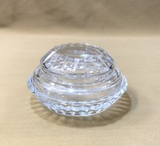 round box / candy jar cut crystal signed BACCARAT sugar bowl Drageoir 13cm